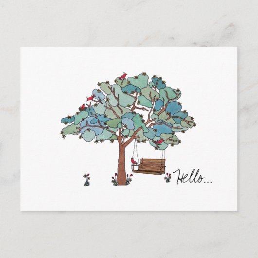 Schommelboom Briefkaart (Voorkant)