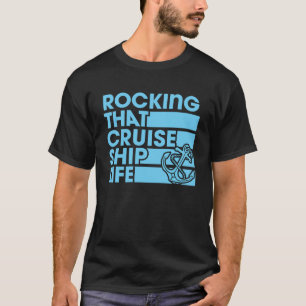 Schommelen dat cruiseschip leven retro stijl t-shirt