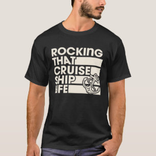 Schommelen dat cruiseschip leven retro stijl t-shirt