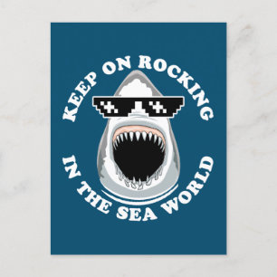 Schommelen in de Zee wereld - Shark Lovers Quote Briefkaart