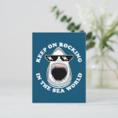 Schommelen in de Zee wereld - Shark Lovers Quote Briefkaart (Staand voorkant)