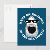Schommelen in de Zee wereld - Shark Lovers Quote Briefkaart (Voorkant / Achterkant)