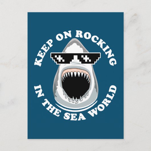 Schommelen in de Zee wereld - Shark Lovers Quote Briefkaart (Voorkant)