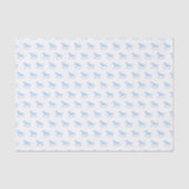 Schommelend paard silhouet tissuepapier blauw (Voorkant)