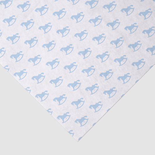 Schommelend paard silhouet tissuepapier blauw (Detail)