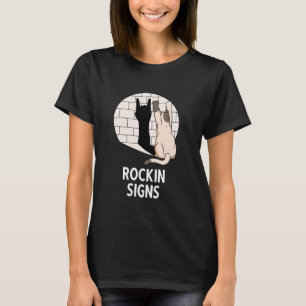 schommelende kat die metalen vuist rockin kitten r t-shirt