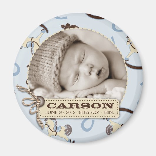 Schommelende Paard Jongen Magnet R (Voorkant)