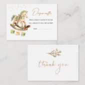 Schommelende Paard Luier Raffle Enclosure Informatiekaartje (Voorkant / Achterkant)