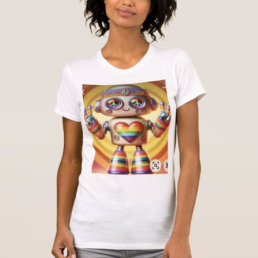 schommelende retrobot t-shirt (Voorkant)