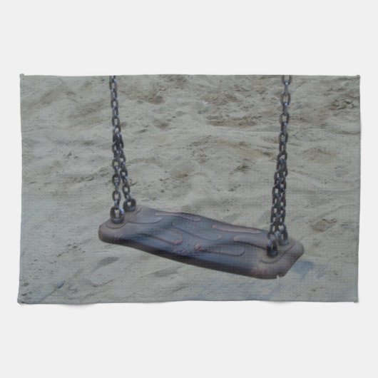 Schommeling bij Speelplaats, het Kinder Spel van Theedoek (Horizontaal)