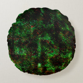 Schommeling van donkere vlekken op de toongroene e rond kussen