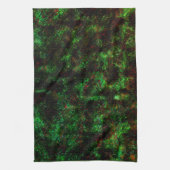 Schommeling van donkere vlekken op een grove groen theedoek (Verticaal)