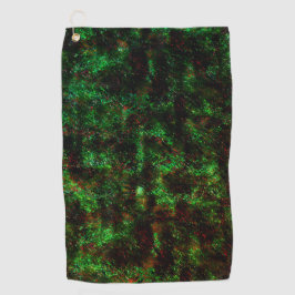 Schommeling van donkere vlekken op opzichtig groen golfhanddoek