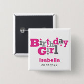 Schommelingen Type Birthday Girl Button (Voorkant /achterkant)