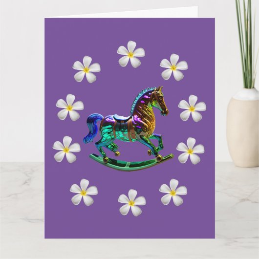 Schommelpaard8.5 x 11 Vouwkaart Kaart (Voorkant)