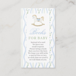 Schommelpaard Baby Shower Boeken voor Baby Kaart