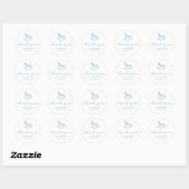 Schommelpaard babyshowercadeausticker ronde sticker (Vel)