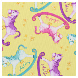 Schommelpaard kleurrijke kinder naam kwekerij stof