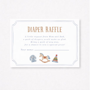 Schommelpaard Luier Raffle Kaart