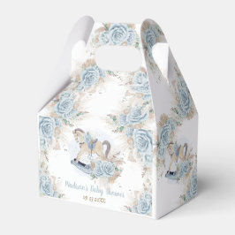  schommelpaard Pampas Baby Blauw Bloemen Bedankdoosjes