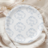  schommelpaard Toile de Jouy baby shower Papieren Bordje