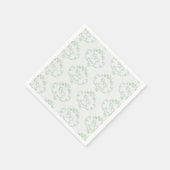  schommelpaard Toile Sage groen baby shower Servet (Hoek)