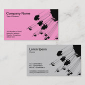 Schommels en rotonde - Roze Visitekaartje (Voorkant / Achterkant)