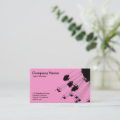 Schommels en rotonde - Roze Visitekaartje (Staand voorkant)