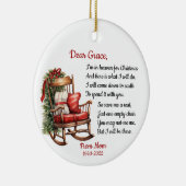 Schommelstoel Kerstmis in de hemel Foto Memorial Keramisch Ornament (Rechts)