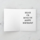 SCHOMMELSTOEL OF ROCK AND ROLL VERJAARDAG WENSEN KAART (Binnen)