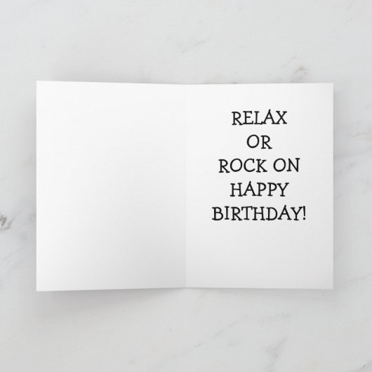 SCHOMMELSTOEL OF ROCK AND ROLL VERJAARDAG WENSEN KAART (Binnen)