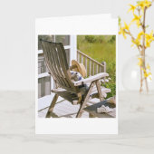 SCHOMMELSTOEL OF ROCK AND ROLL VERJAARDAG WENSEN KAART (Gele Bloem)