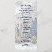 Schommelstoel op veranda in de winter bruiloft pro programmakaart (Achterkant)