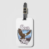 Schommen in de Sky logo Bagagelabel (Voorkant (verticaal))