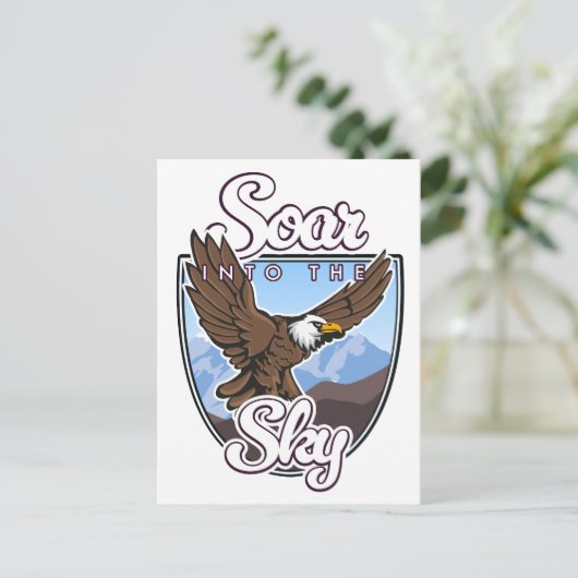 Schommen in de Sky logo Feestdagenkaart (Staand voorkant)