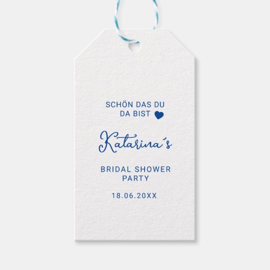 Schön das du da bist! cadeaulabel (Voorkant)