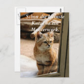 Schon die kleinste Katze ist ei.. Briefkaart (Voorkant / Achterkant)