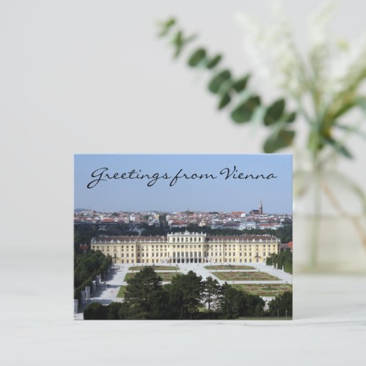 schönbrunn groetings briefkaart (Staand voorkant)