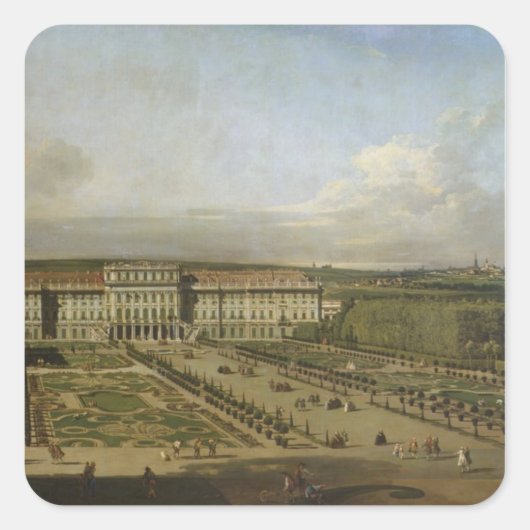 Schonbrunn Palace en tuinen, 1759-61 Vierkante Sticker (Voorkant)
