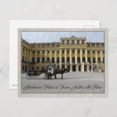Schönbrunn Palace in Vienna, Austria with Fiaker Briefkaart (Voorkant / Achterkant)