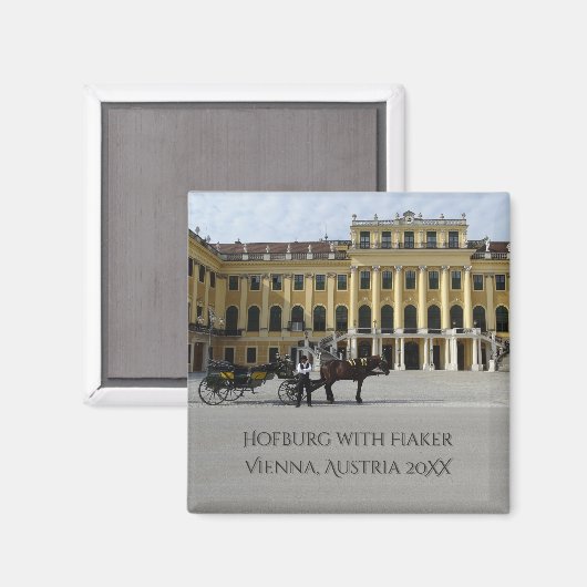 Schönbrunn Palace met Fiaker Wenen, Oostenrijk Magneet (Voorkant / Achterkant)