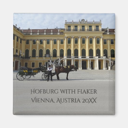 Schönbrunn Palace met Fiaker Wenen, Oostenrijk Magneet (Voorkant)
