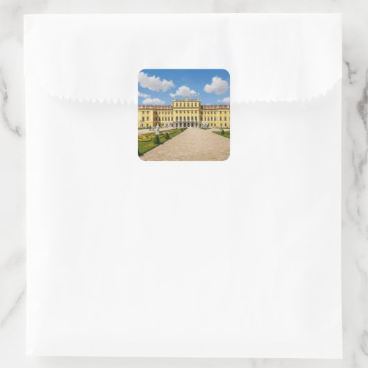 Schönbrunn Palace Wenen Oostenrijk Reizen Vierkante Sticker (Tas)
