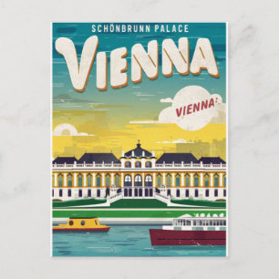 schönbrunn paleis wenen vintage briefkaart