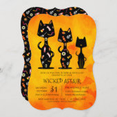 Schone affair Halloween Cat Thed Kaart (Voorkant / Achterkant)