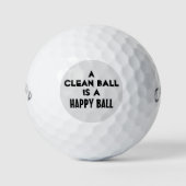 Schone Bal Is Een Gelukkige Bal Grappige Golfbal (Voorkant)