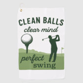 Schone Ballen Heldere Geest Perfect Swing Grappig Golfhanddoek (Voorkant)