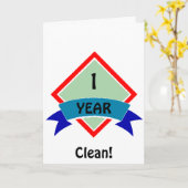 Schone banner 1 JAAR Kaart (Gele Bloem)