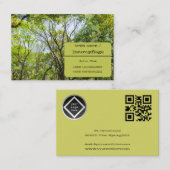 schöne Baumwipfel geschwungenen Äste grüne Blätter Visitekaartje (Voorkant / Achterkant)