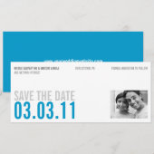 Schone Blauwe Foto Save The Date (Voorkant / Achterkant)